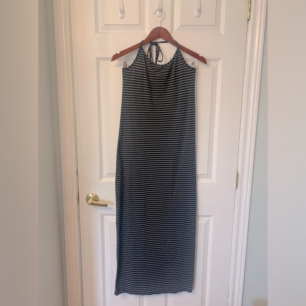 Striped halter dress